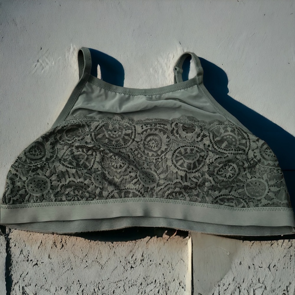 Aerie  olive green lace bralette L - Picture 2 of 5